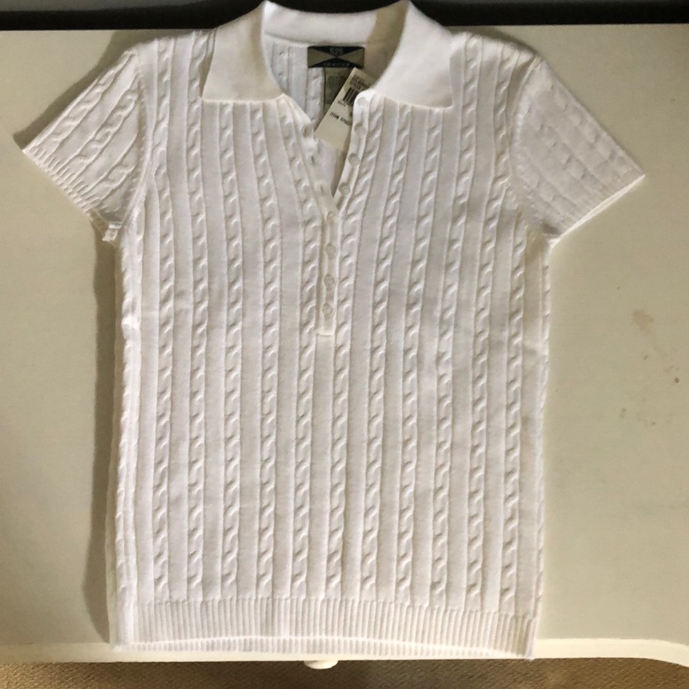 knitted white sweater